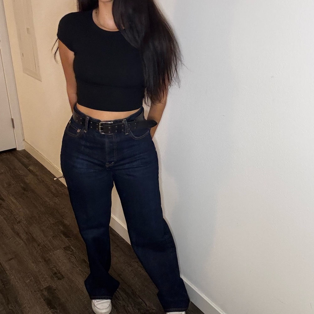 Zara dark denim Women's high rise  Jeans